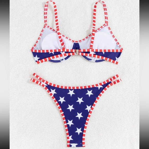 🇺🇸 Star Printed Sexy Bikini Swimsuit 2 Pieces - Picture 2 of 11